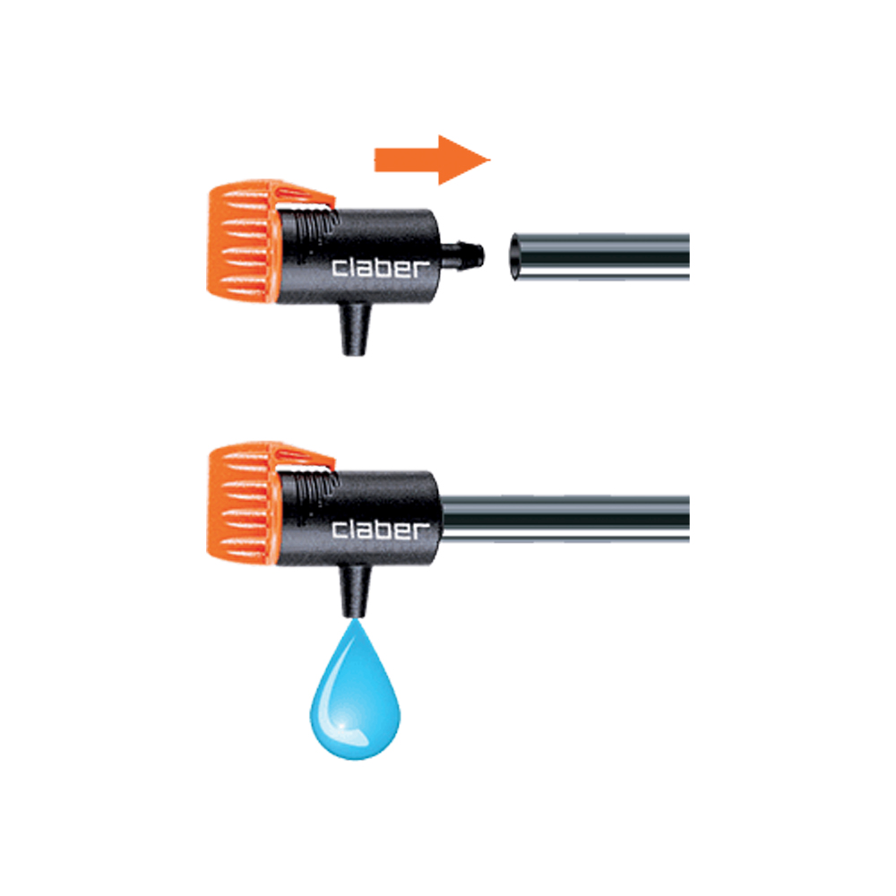 Gocciolatore Terminale per Tubo Capillare 0-6 Lt h CLABER 10 Pezzi