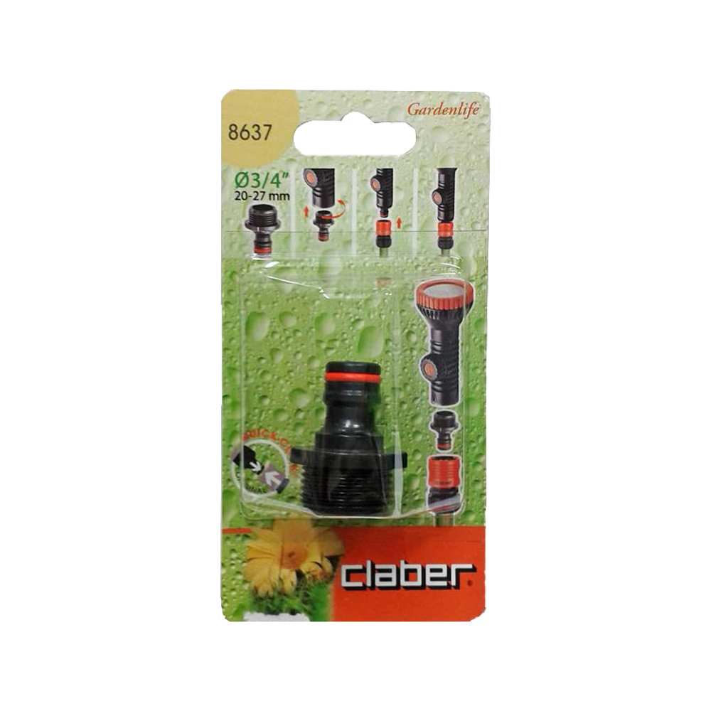 Presa Irrigatore 3/4 M Quick-Click KLABER - Innesto Maschio 20-27 mm