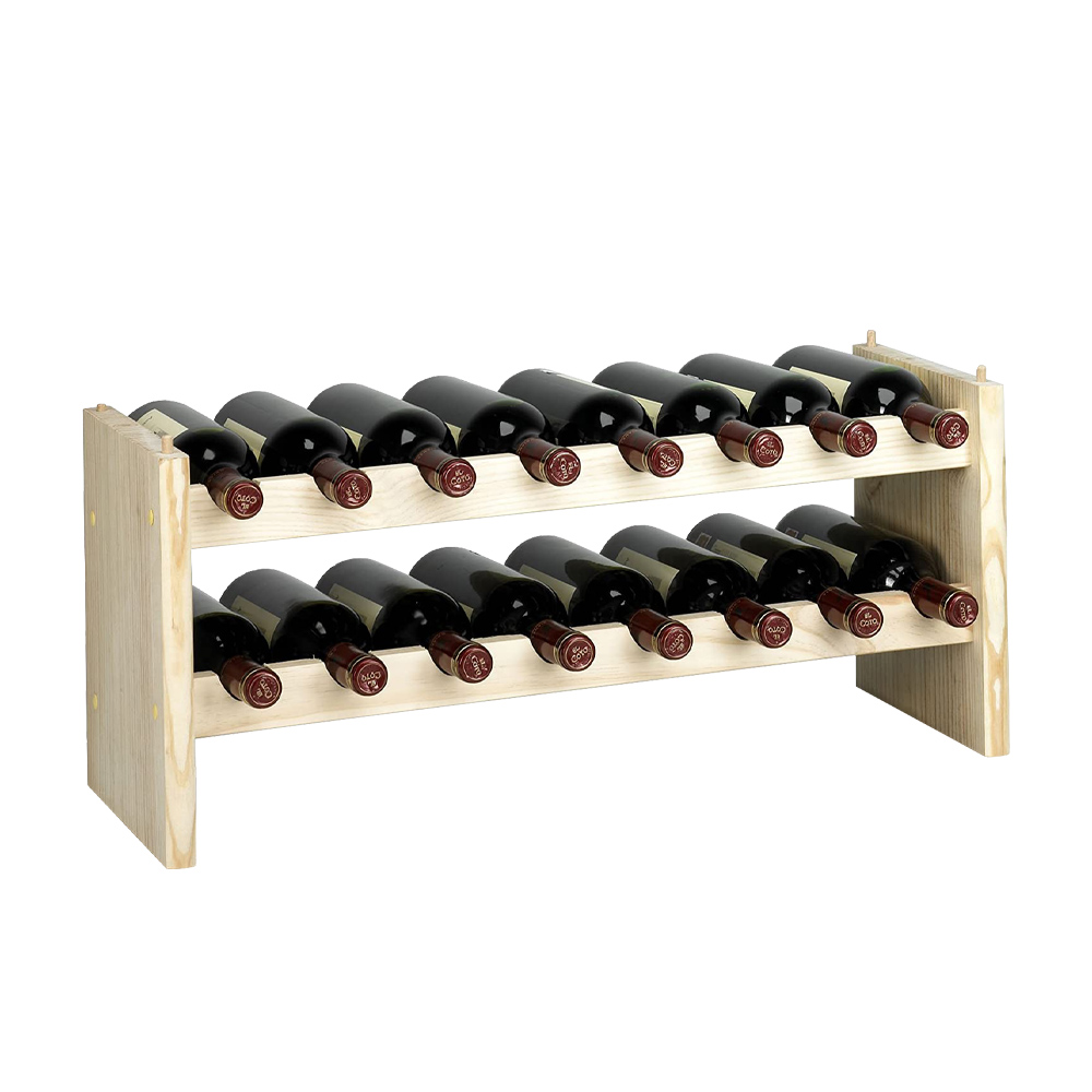 Cantinetta portabottiglie modulare in legno ferliving - 16 posti bottiglia.