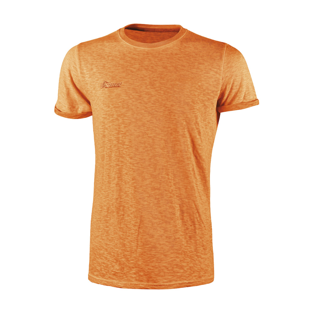 T-shirt cotone fiammato enjoy fluo orange u-power - taglia xxl.