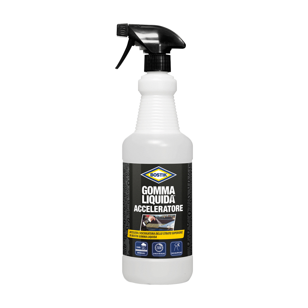 Acceleratore spray gomma liquida 1 lt bostik - impermeabile in 10 minuti.