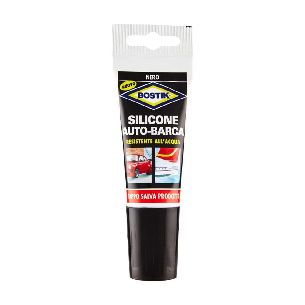 Silicone auto e barche nero 60 ml bostik - sigillature facili, pratiche e rapide.