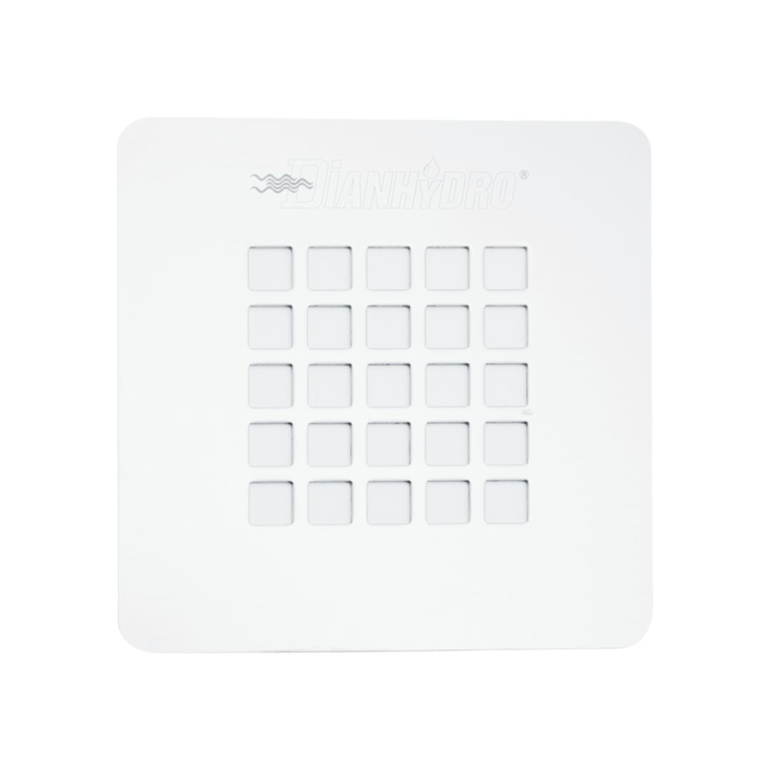 Griglia per piatto doccia serenity inox - 12,5 x 12,5 cm - colore bianco.