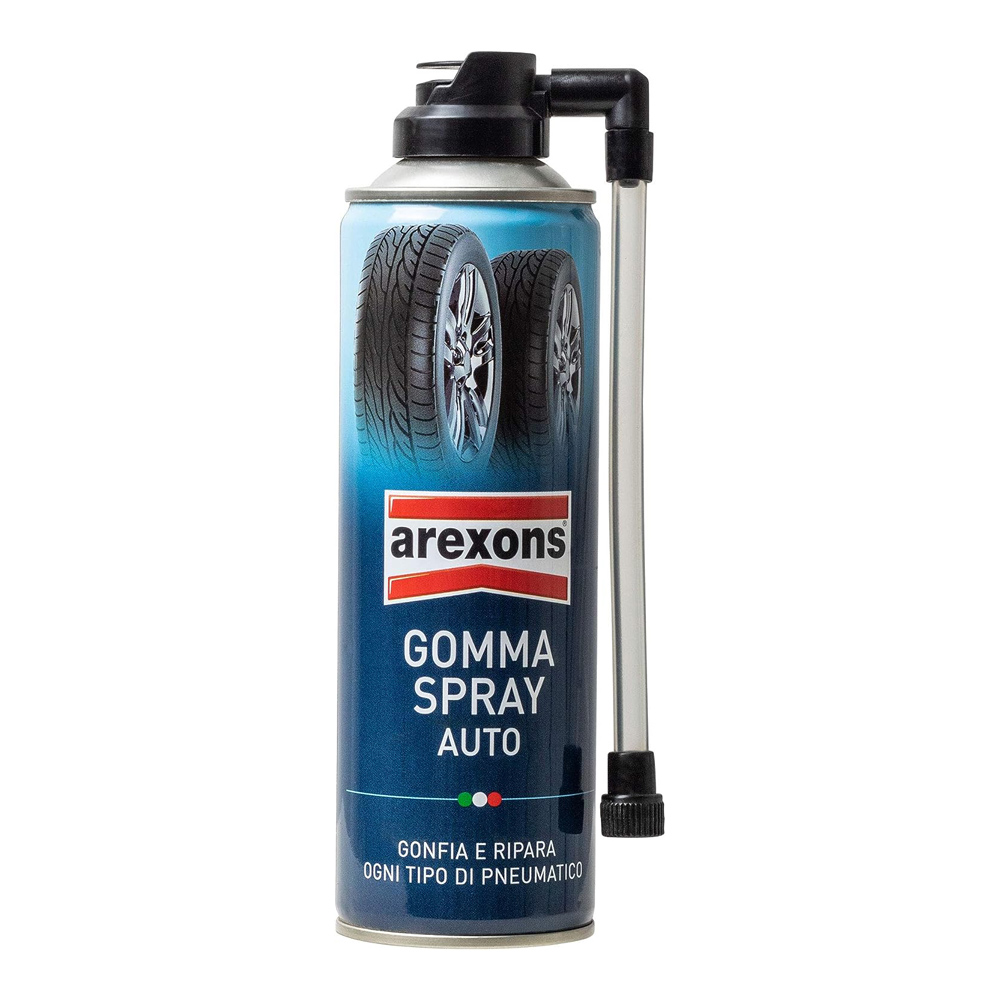 Gomma spray 300 ml arexons - gonfia e ripara pneumatici di auto e moto.