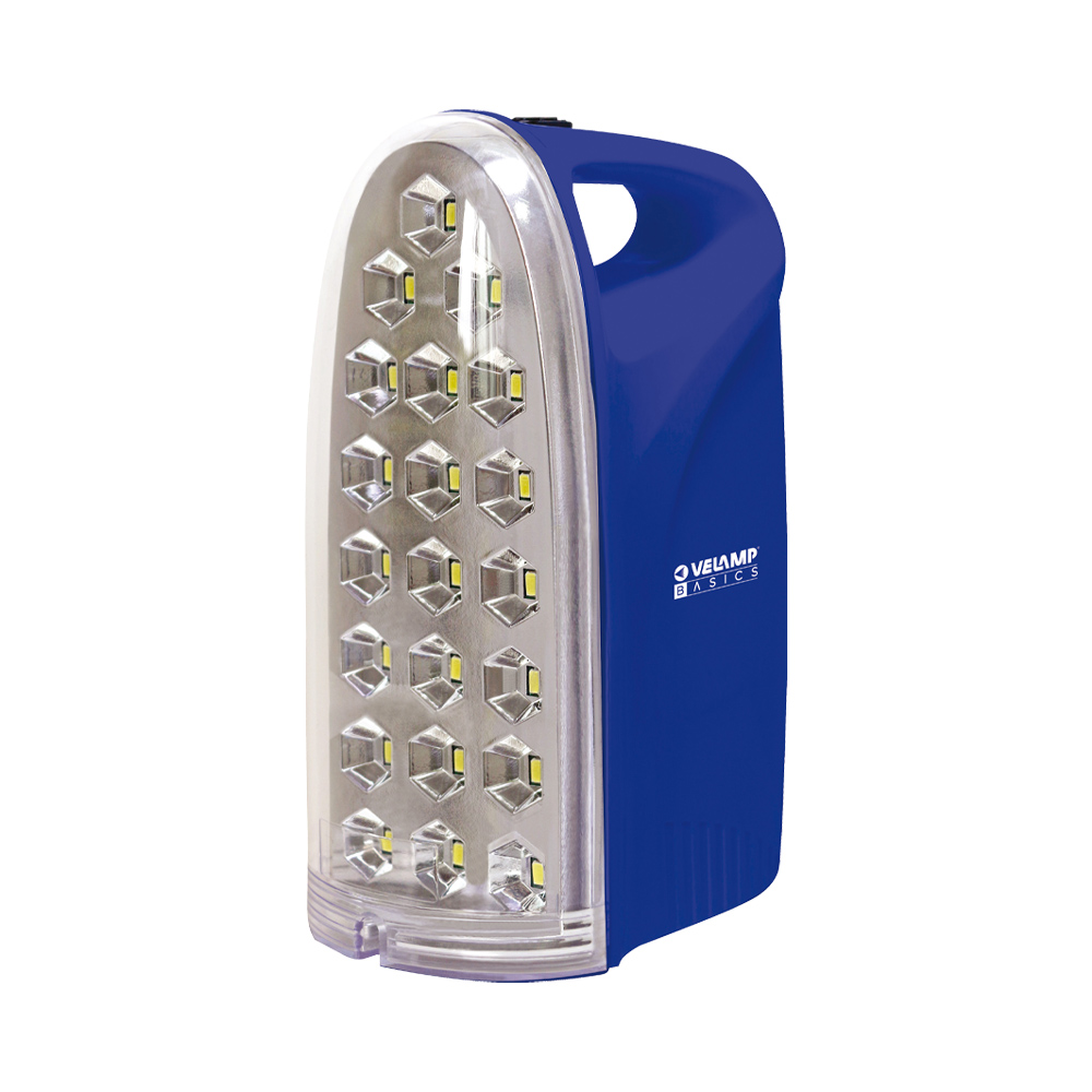 Lampada led di emergenza portatile anti black-out velamp - certificazione ip20.