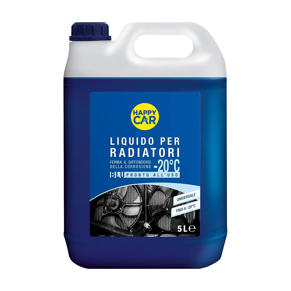 Liquido per radiatori universale blu 5 lt happycar - ferma la corrosione.