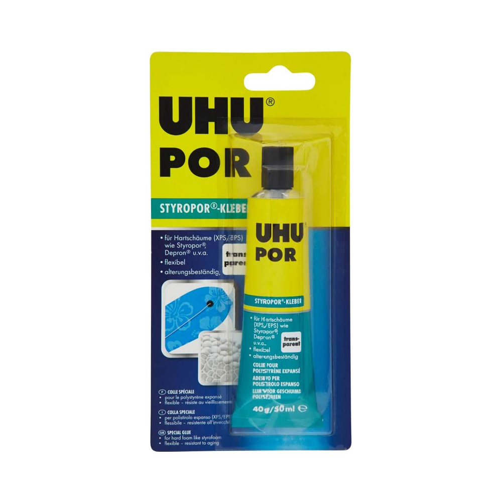 Colla Adesiva per Polistirene e Polistirolo UHU 50 ML | Fercolor