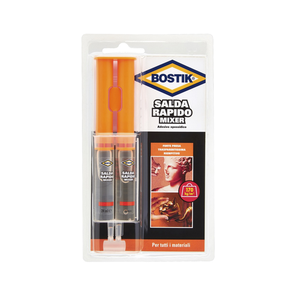 Adesivo epossidico universale salda rapido mixer bostik 24 ml.