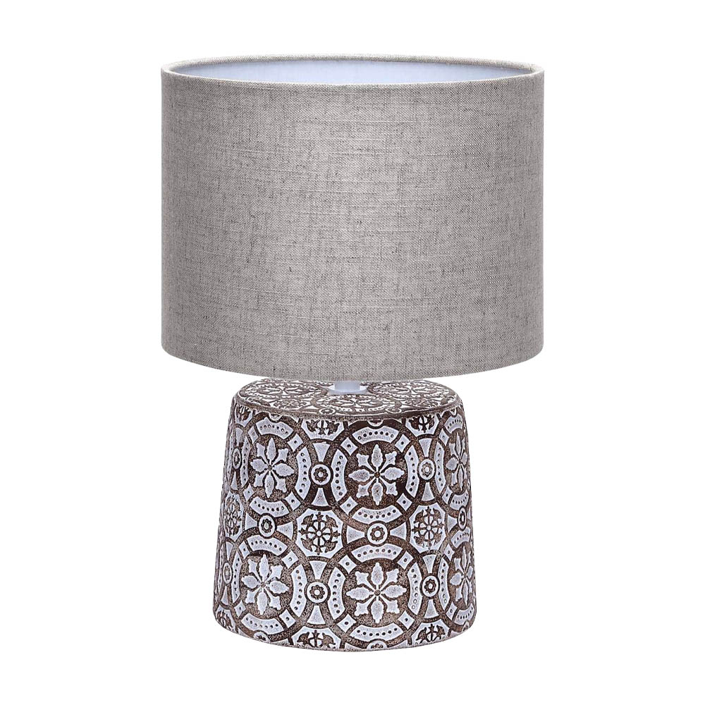 Lampada da Tavolo Vintage in Ceramica Marrone AIGOSTAR - Attacco E14