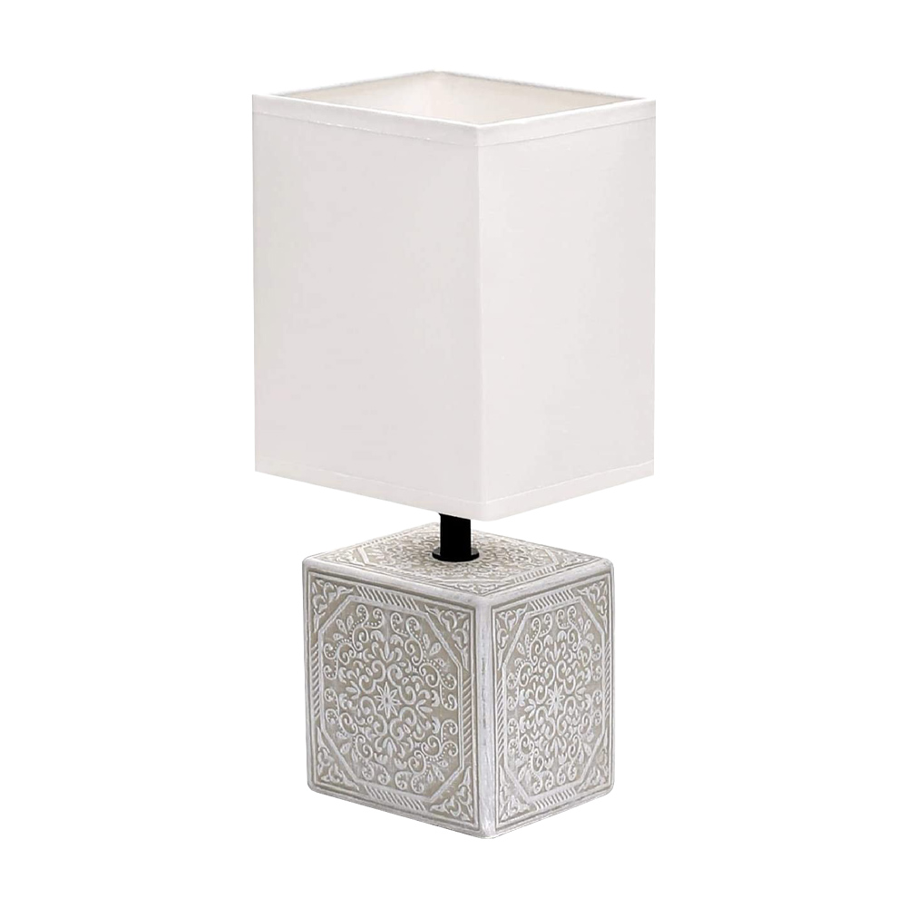 Lampada da tavolo moderna in ceramica bianco aigostar - attacco e14.