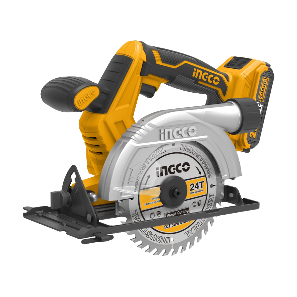 Sega circolare a batteria 20v ingco - con lama da 165 mm.