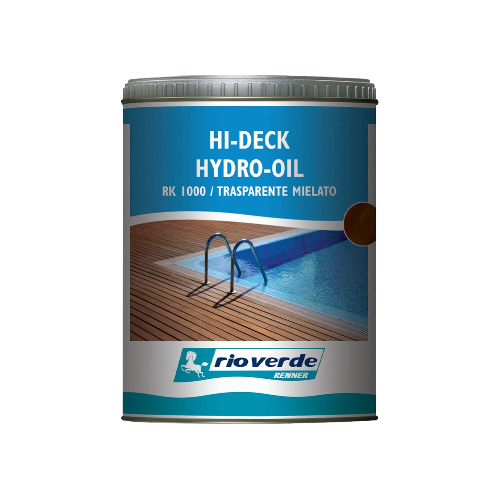 Olio all'acqua per esterni in legno rk 1000 750 ml rioverde - trasparente.