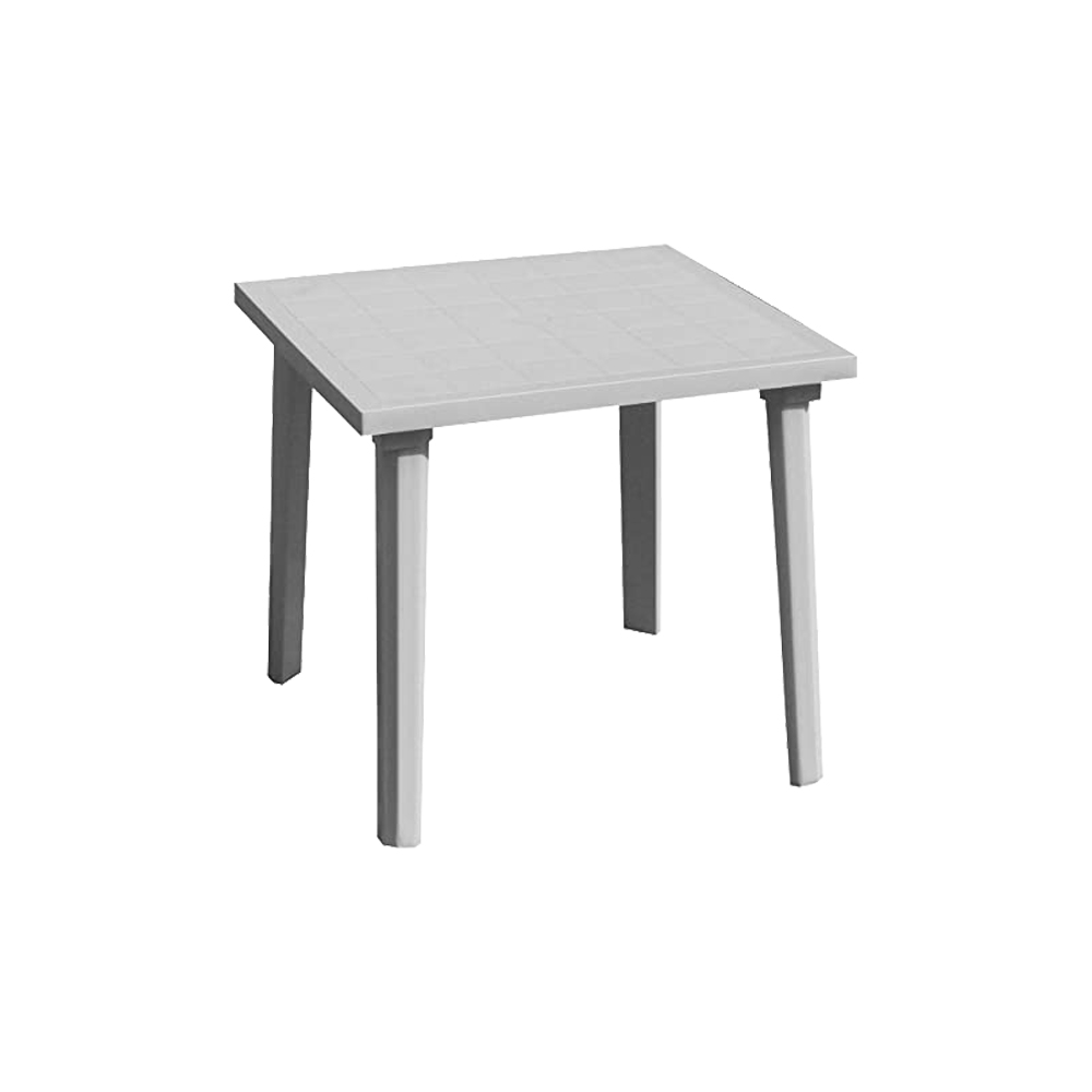 Tavolo da giardino in resina bianco ferliving 80x80x72h cm.