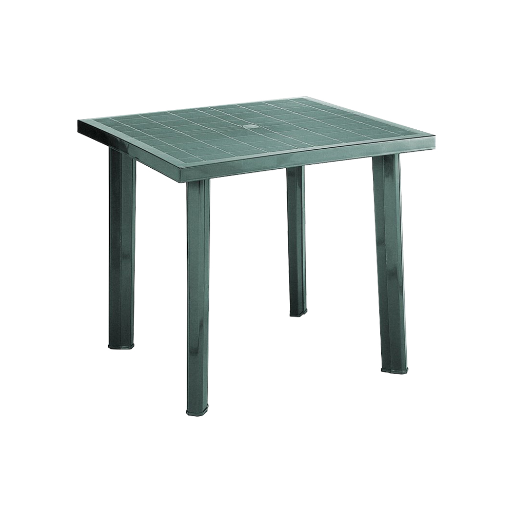 Tavolo da giardino in resina verde ferliving 80x75x72h cm.