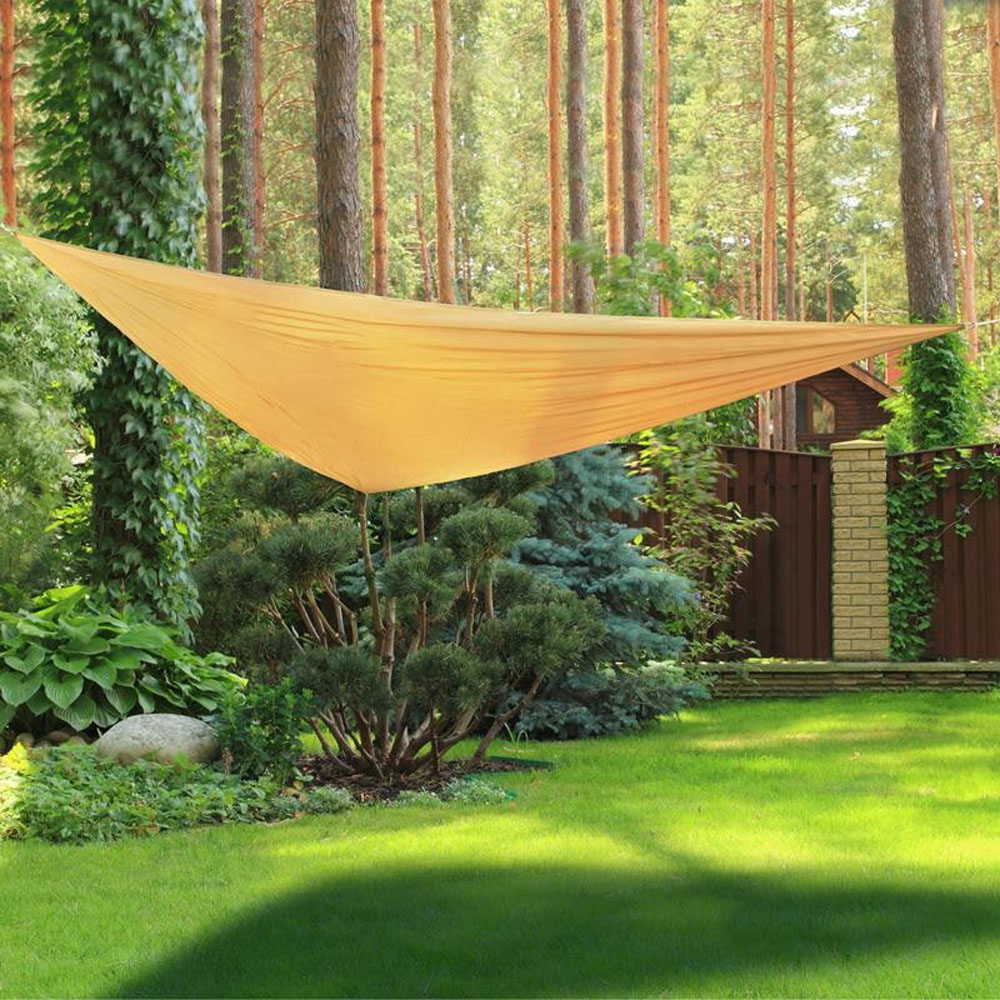 Telo Vela Triangolare Beige in PE 5x5x5 mt FERLIVING