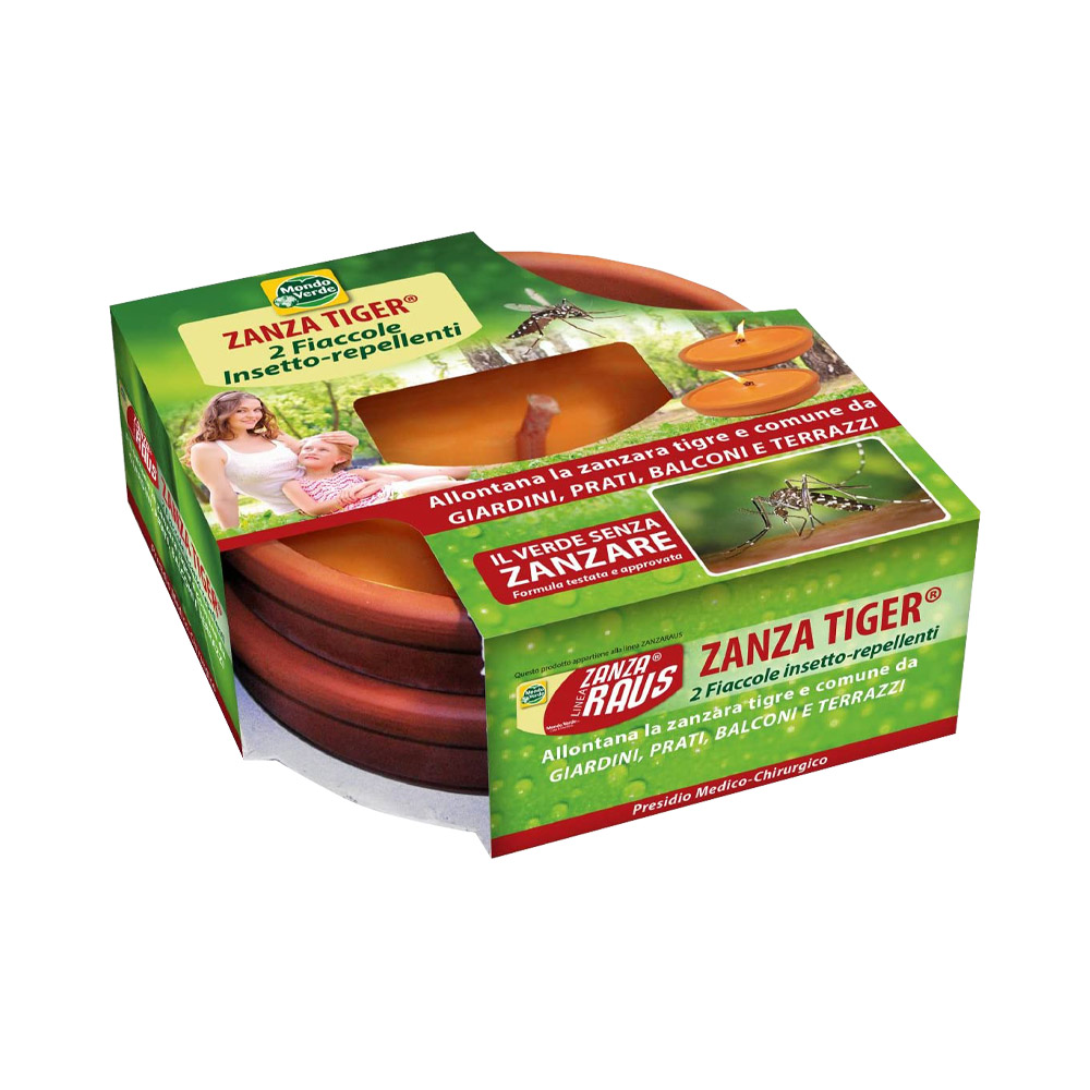 Zanza Tiger Citronella in Cotto 14 cm - 2 Pezzi