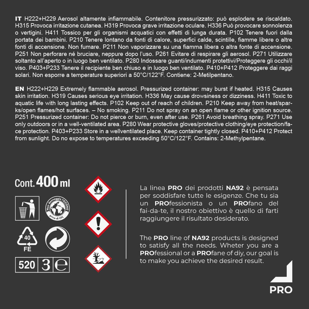 Grasso al Litio Professionale NA92 LITIO 400 ml