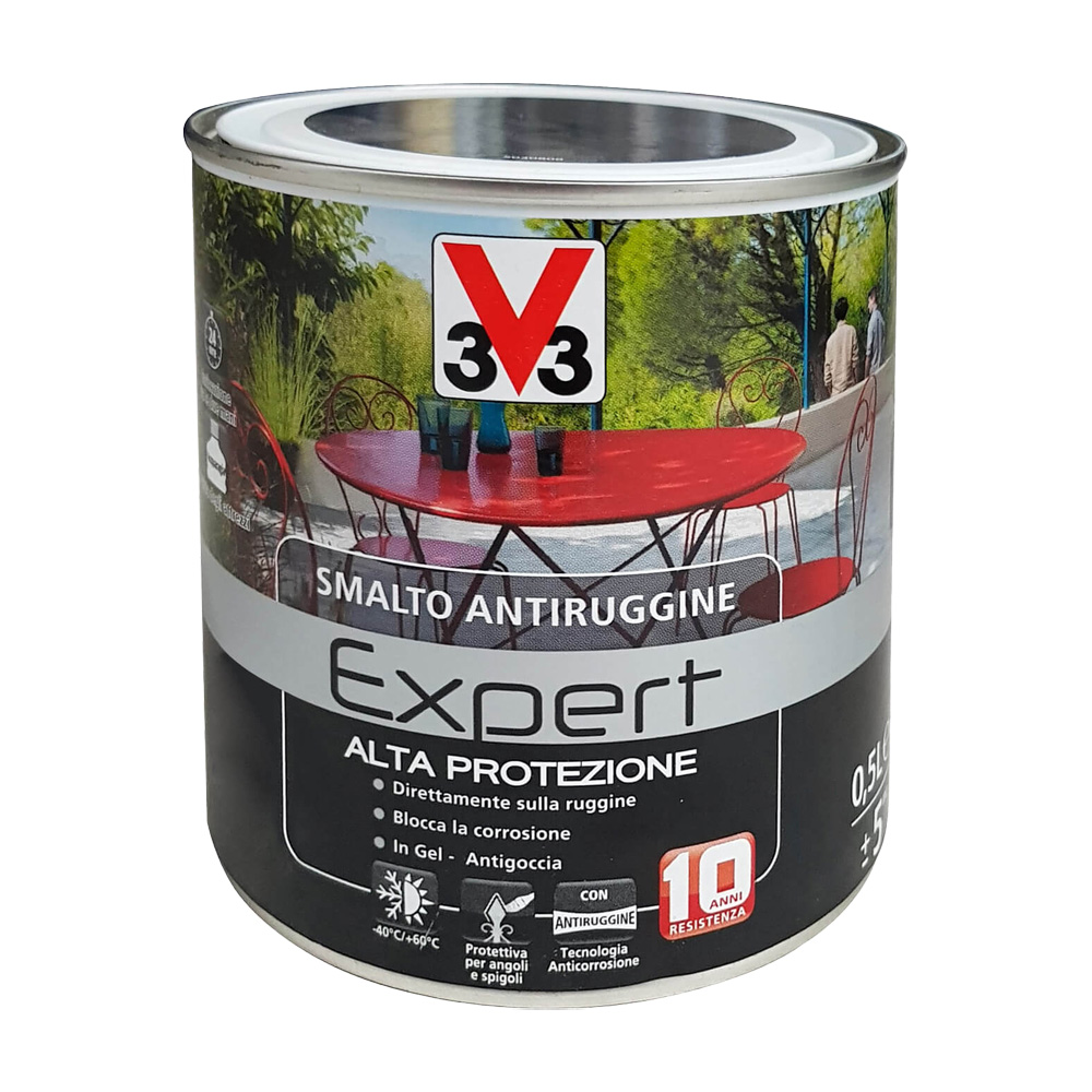 Smalto antiruggine in gel expert 500 ml v33 - bianco ral 9016.