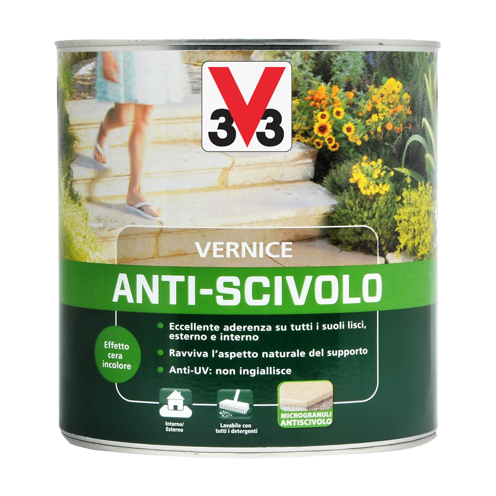 Vernice antiscivolo trasparente 750 ml v33 - protegge ed impermeabilizza.