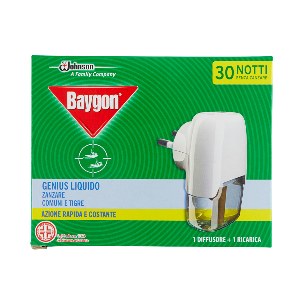 Elettroemanatore Genius Liquido Anti-Zanzare BAYGON - 30 Notti
