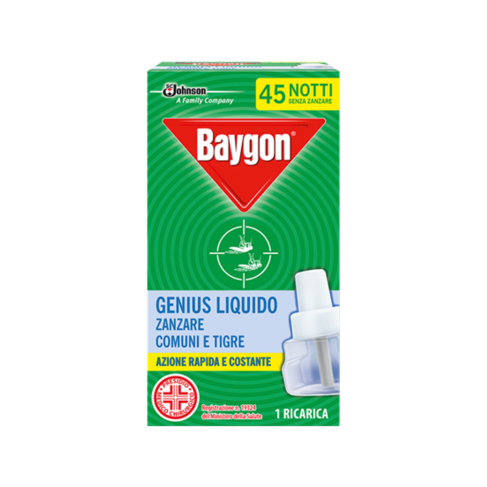 Liquido di ricarica per genius liquido base anti-zanzare baygon - 45 notti.