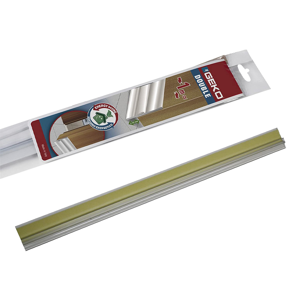 Sottoporta Adesivo in PVC 1 mt GEKO con Spazzola Fissa - Trasparente