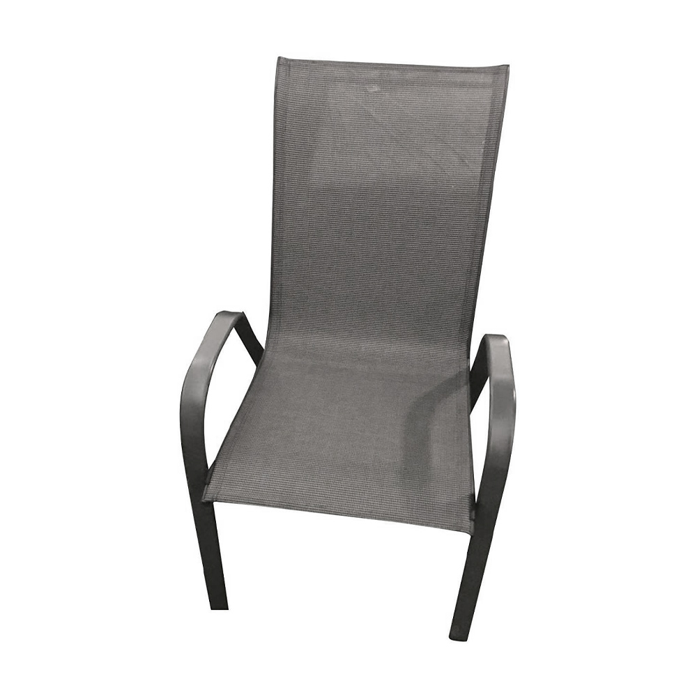Set Riccione Grafite FERLIVING - Tavolo, 6 Sedie, Ombrellone 2x3 mt e Base 8 kg
