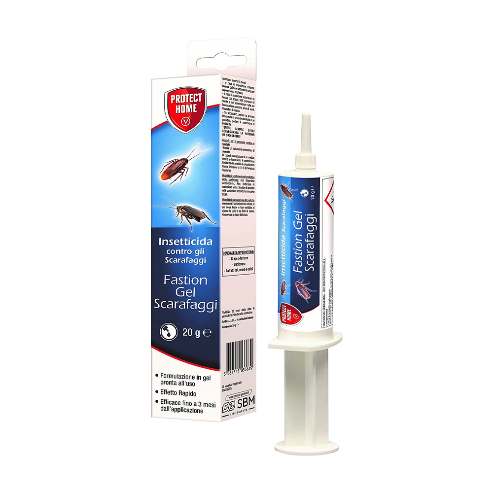 Esca insetticida fastion gel scarafaggi protect home - siringa da 20 gr.