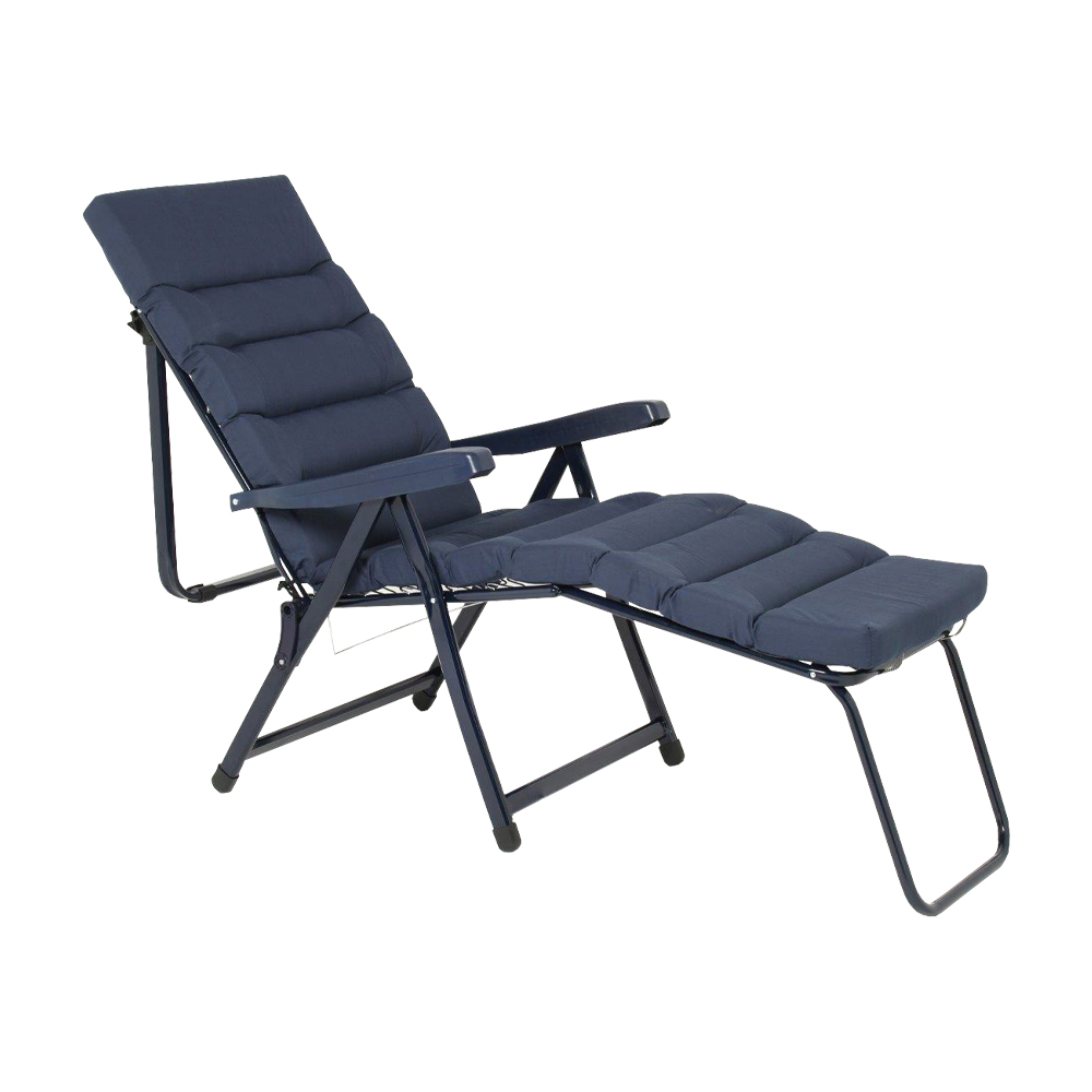 Sdraio Bomber Bleu con Poggiapiedi 7 Posizioni FERLIVING