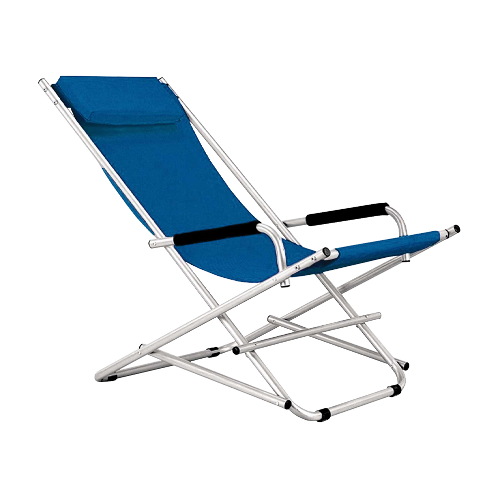 Sedia sdraio katia blu in alluminio ferliving - braccioli e poggiatesta.