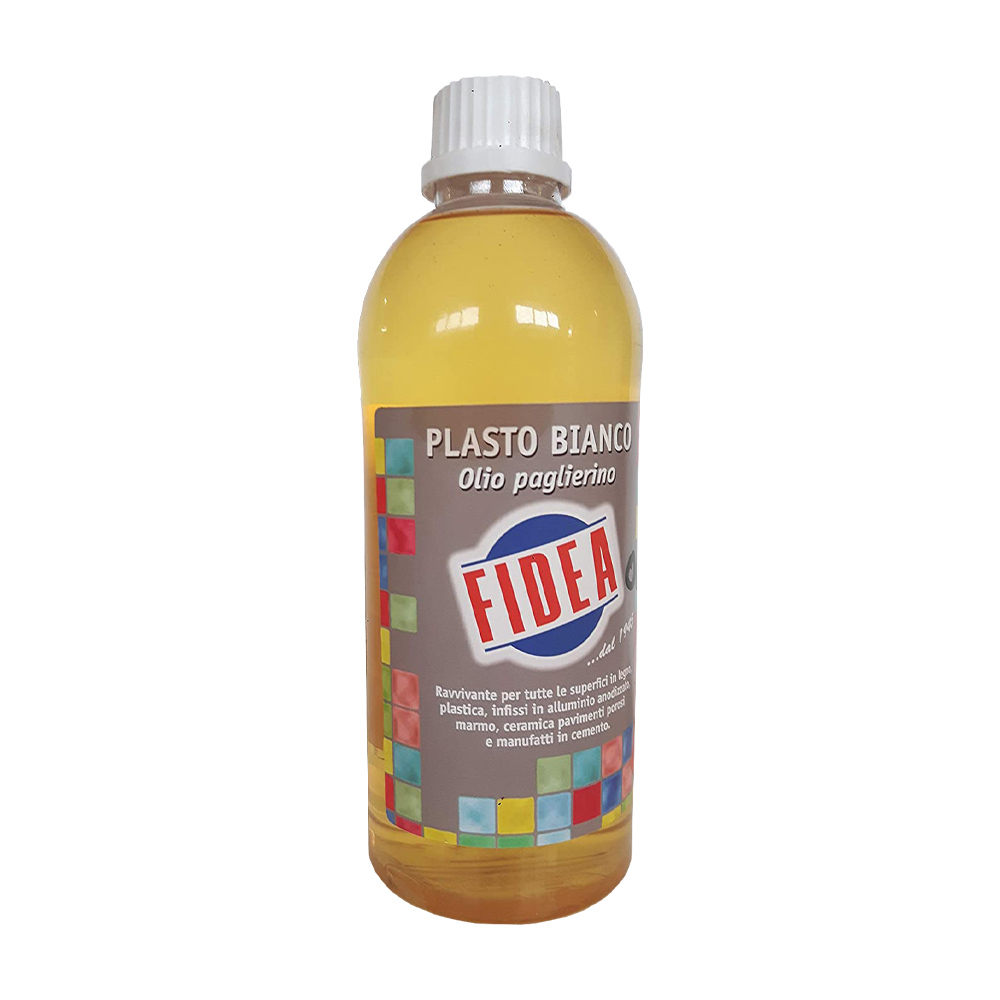 Olio paglierino plasto bianco 1 lt fidea - ravviva, nutre e protegge il legno.