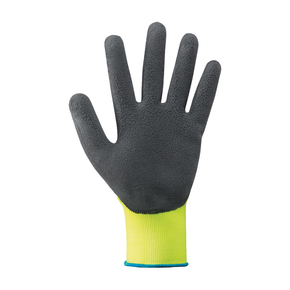 Guanti da Lavoro in Nylon e Lattice Giallo Fluo e Nero FERWORK - Taglia 9