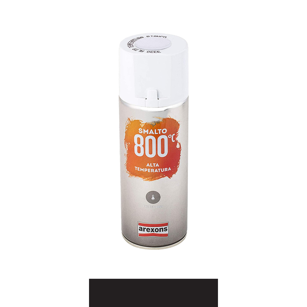 Smalto spray acrilico alta temperatura nero arexons 400 ml.