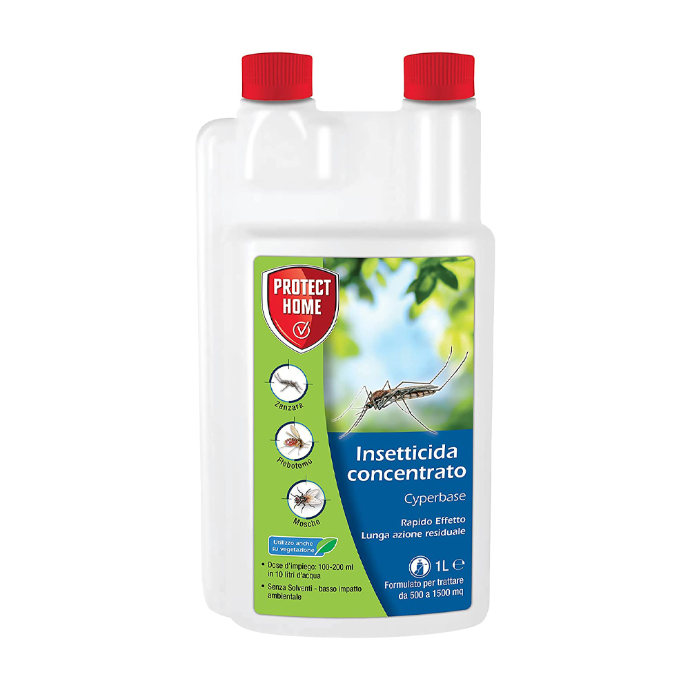 Insetticida concentrato cyperbase 1 lt protect home - triplo principio attivo.
