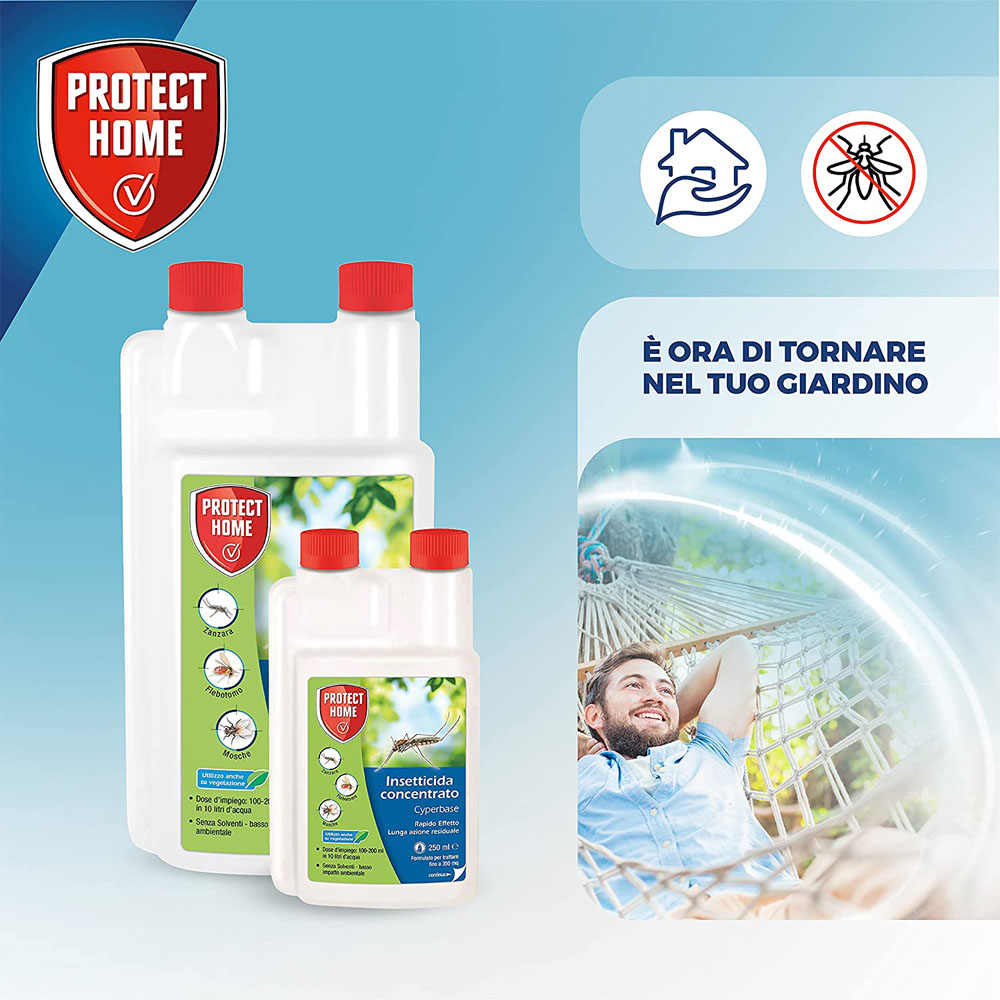 Insetticida Concentrato Cyperbase 1 Lt PROTECT HOME - Triplo Principio Attivo