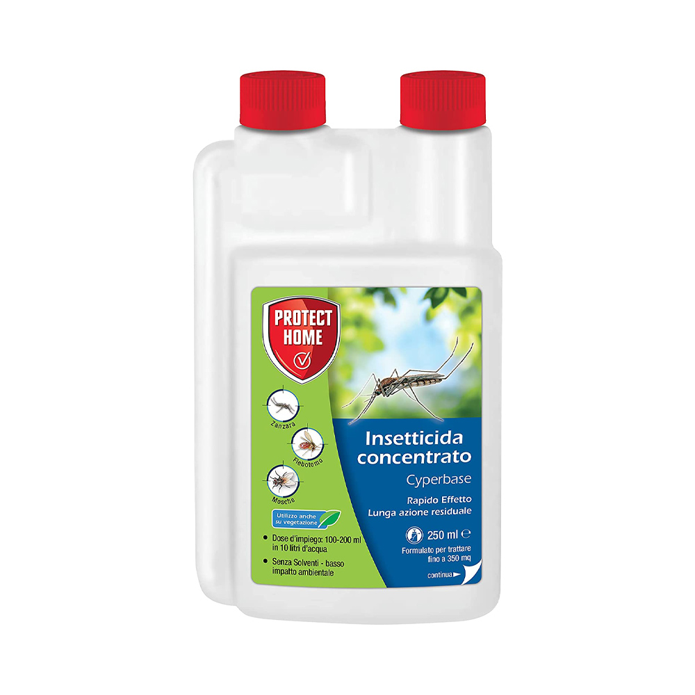 Insetticida concentrato cyperbase 250 ml protect home - triplo principio attivo.