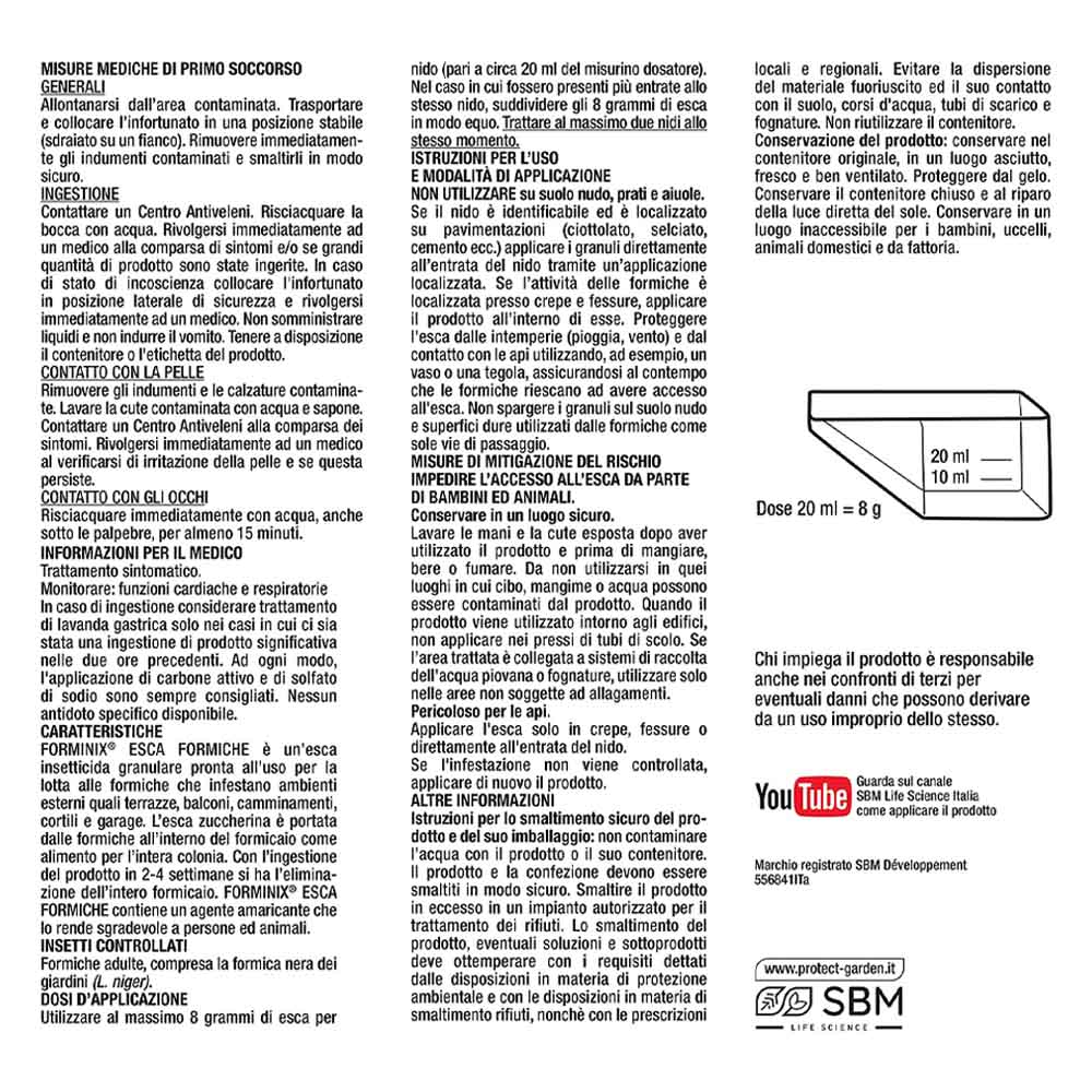 Esca Granulare per Formiche Forminix 500 gr PROTECT HOME - con Imidacloprid 