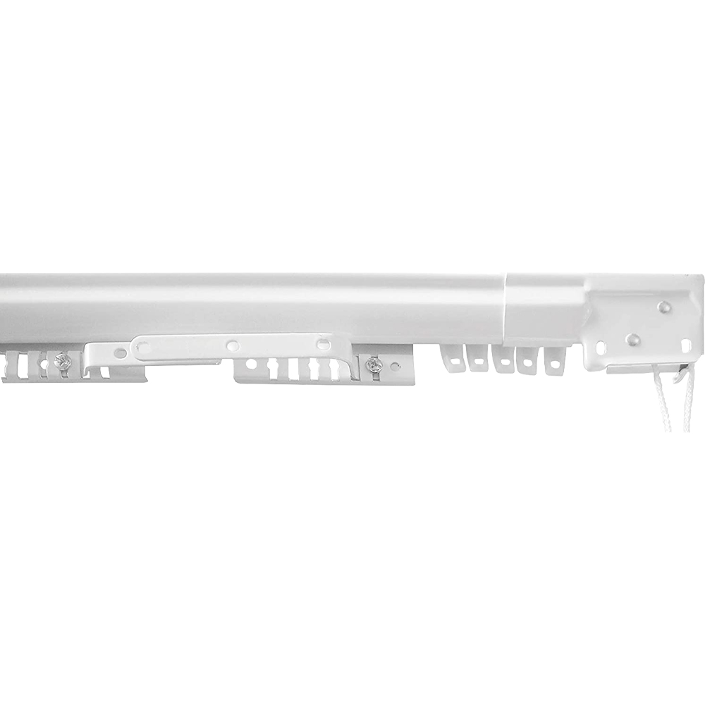 Bastone Estensibile Acciaio Bianco 71-122 cm FERLIVING - Completo di Supporti