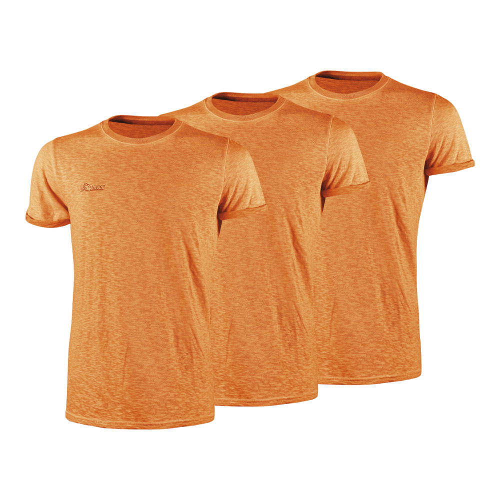 X3 t-shirt cotone fiammato enjoy fluo orange u-power - taglia xl.