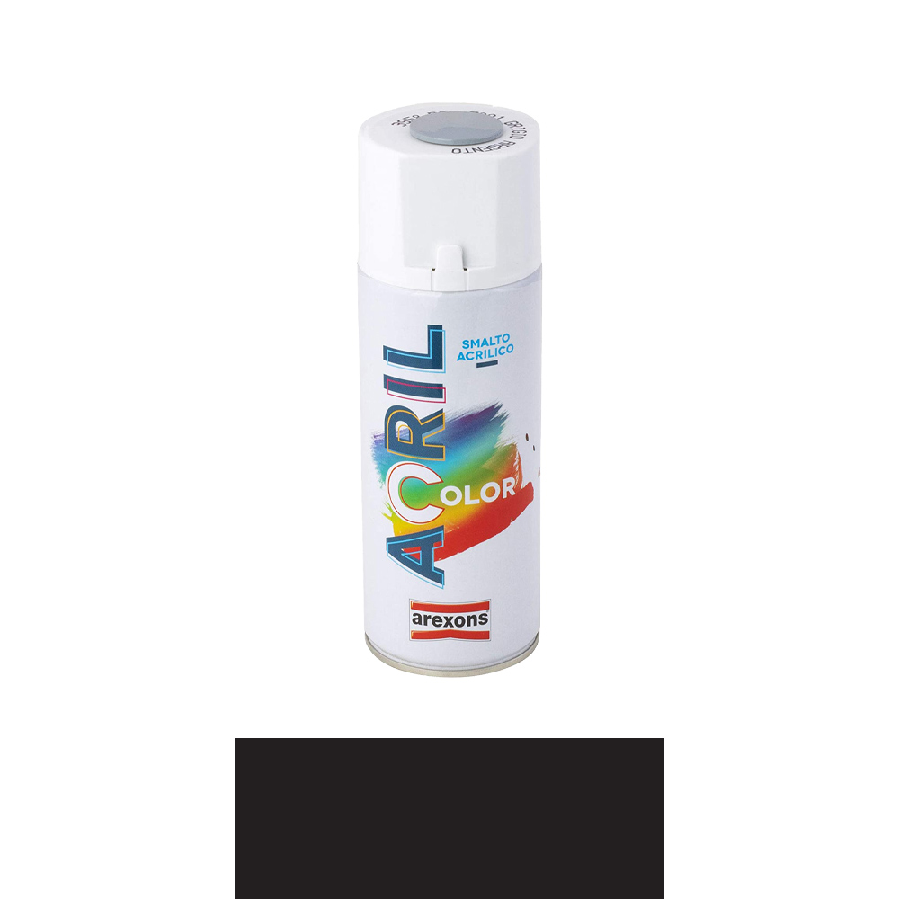 Smalto spray acril color arexons 400 ml - nero opaco.