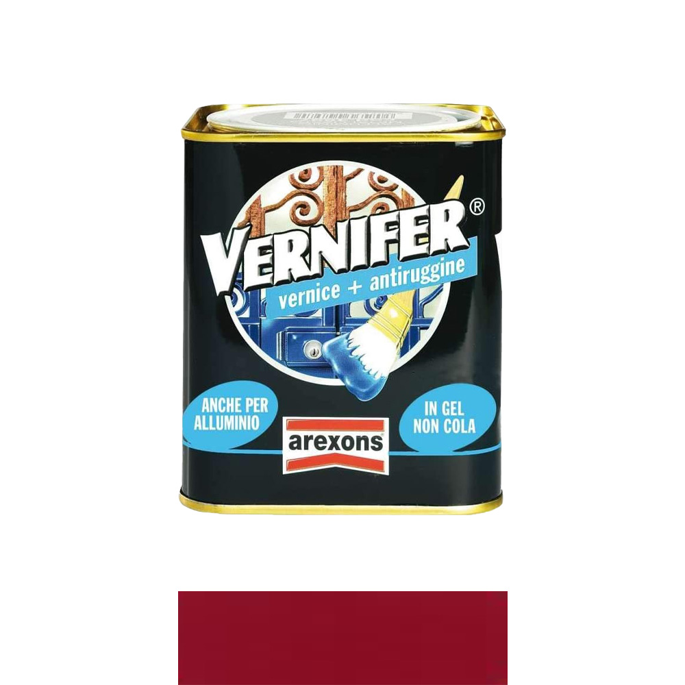 Smalto Antiruggine Vernifer in Gel 750 ml AREXONS - Rosso Brillante