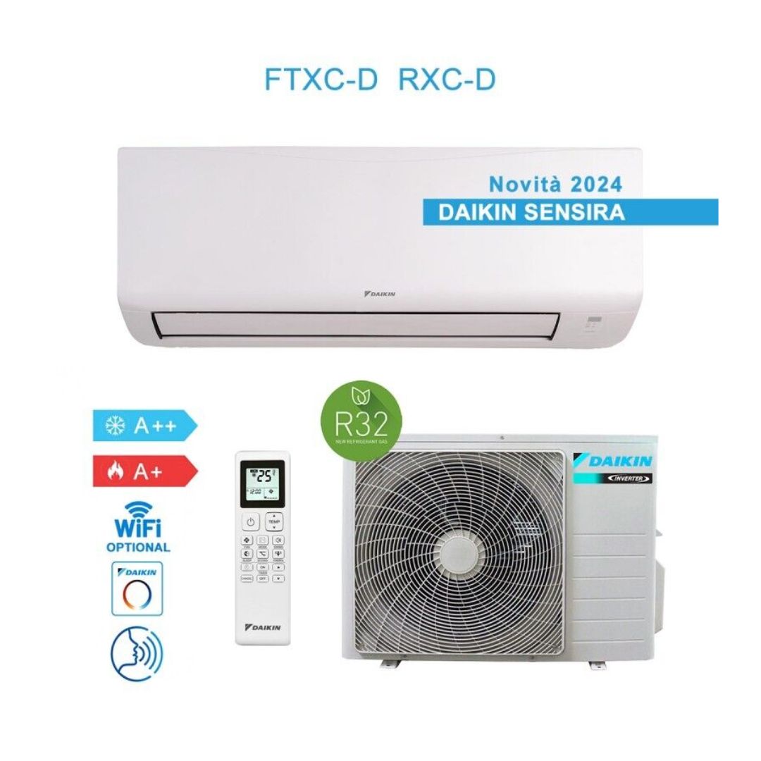 Climatizzatore Daikin Sensira Con Pompa di Calore 12000BTU WIFI READY