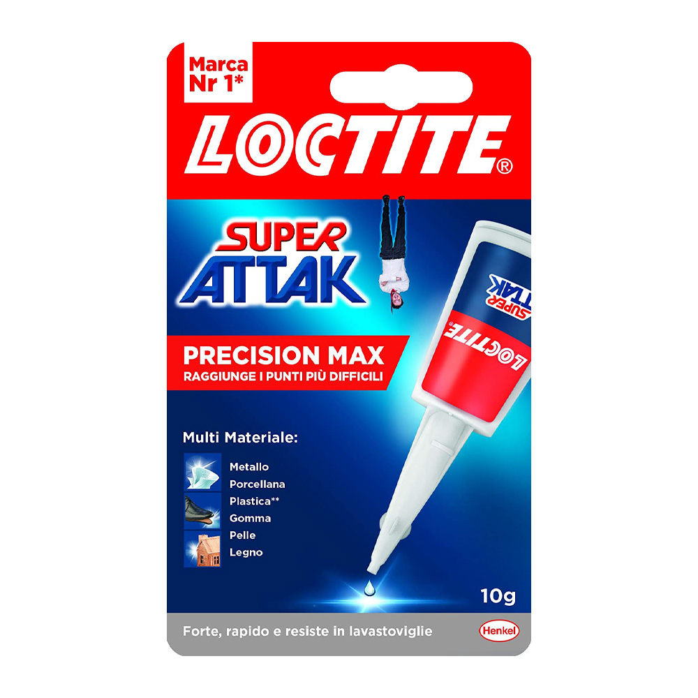 Adesivo universale istantaneo super attak precision max loctite 10 g.