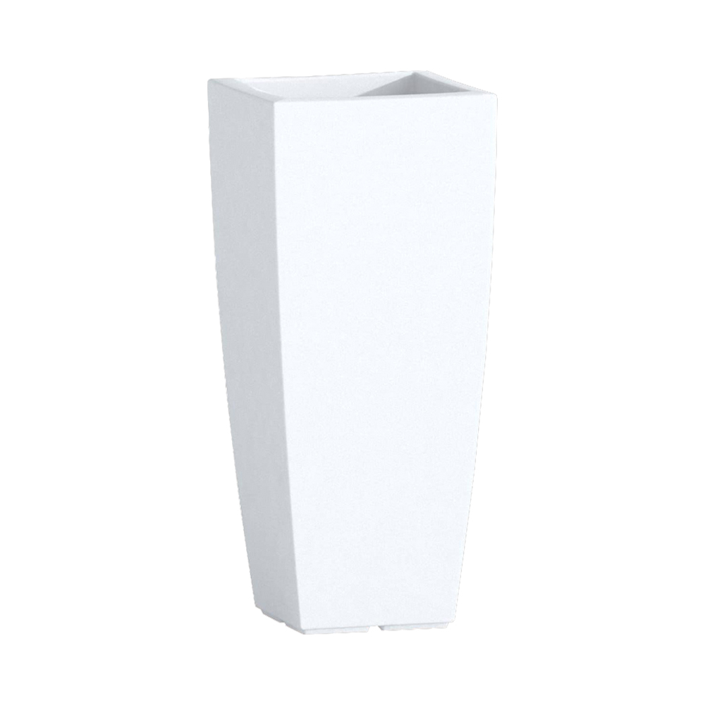 Vaso Quadro Stilo Square 33x33x70h cm FERLIVING - Bianco Ghiaccio