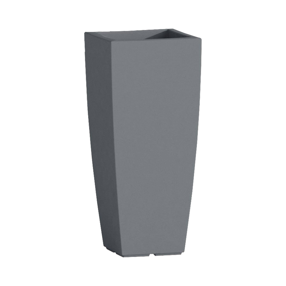 Vaso quadro stilo square 33x33x70h cm ferliving - grigio pietra.