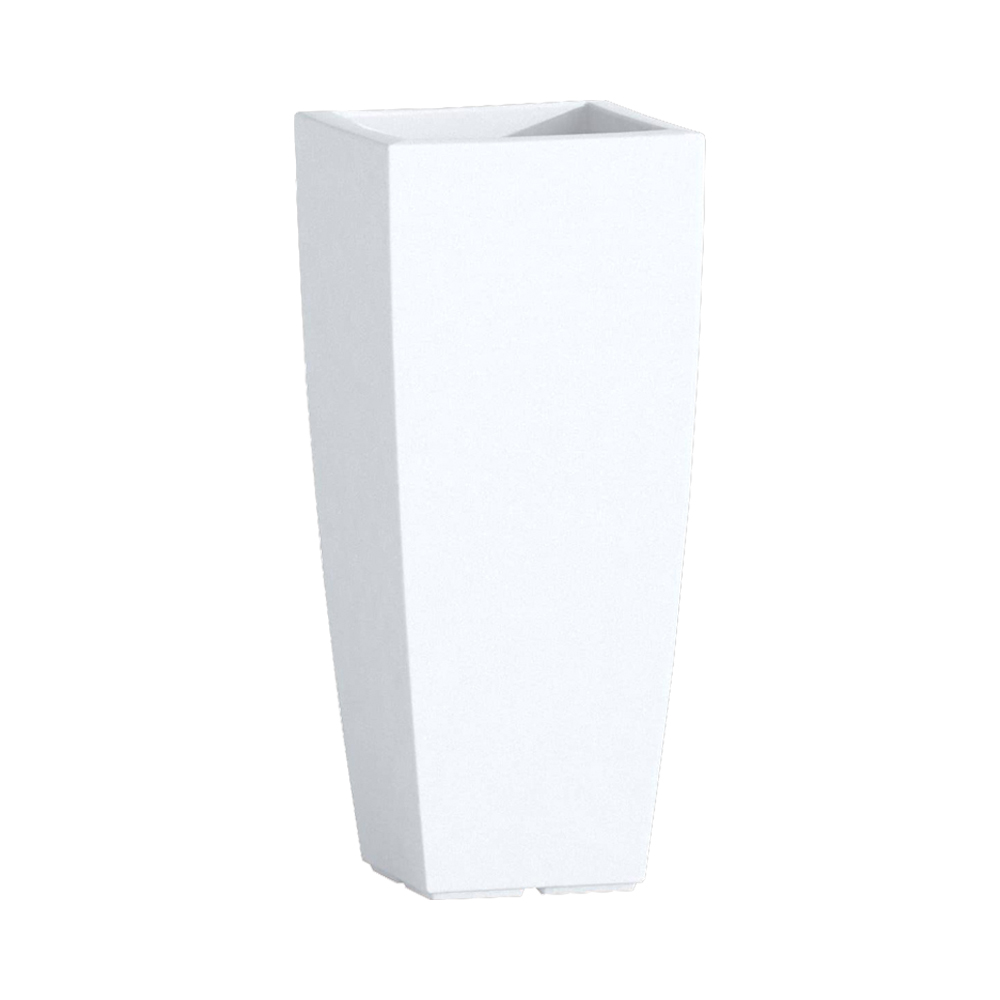 Vaso quadro stilo square 40x40x90h cm ferliving - bianco ghiaccio.