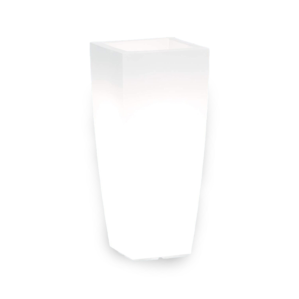 Vaso quadro stilo light 33x33x70h cm ferliving - bianco.