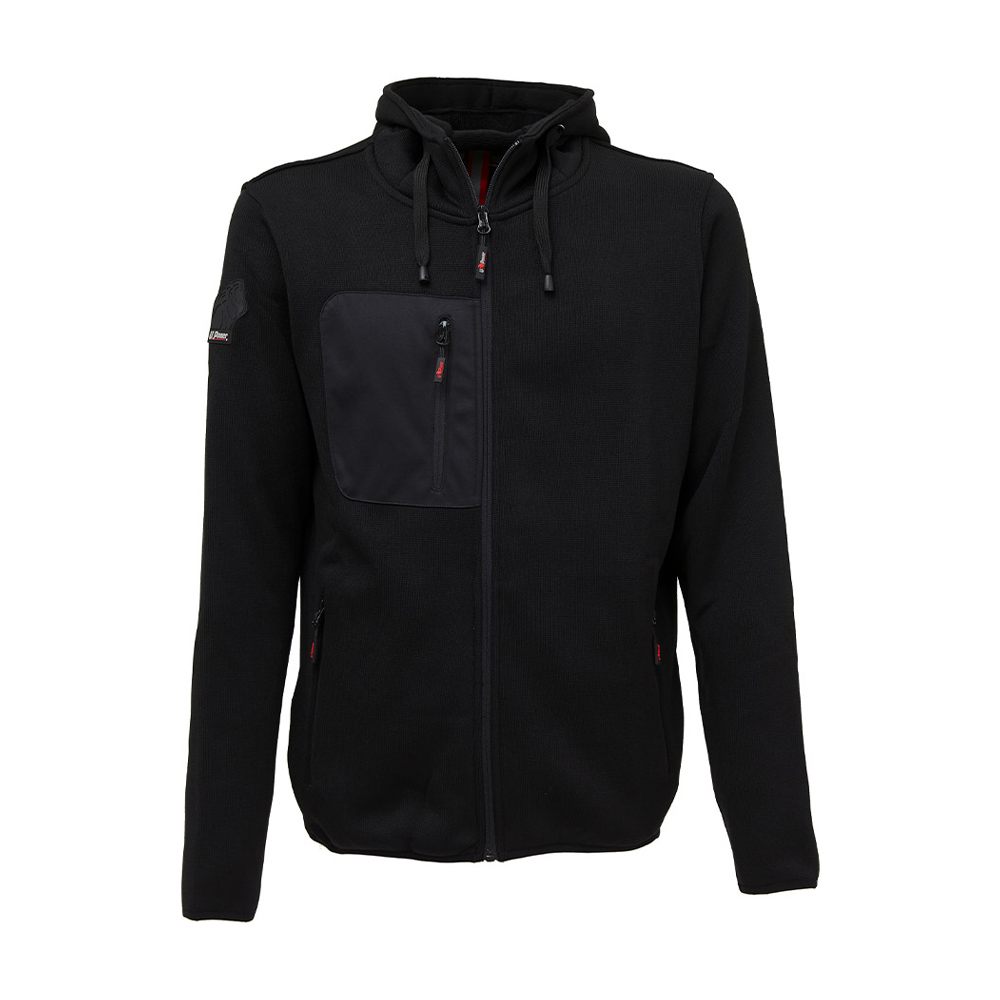 Felpa Full Zip con Cappuccio Enjoy Rainbow Black Carbon U-POWER - Taglia S