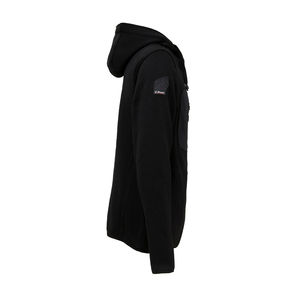 Felpa Full Zip con Cappuccio Enjoy Rainbow Black Carbon U-POWER - Taglia S