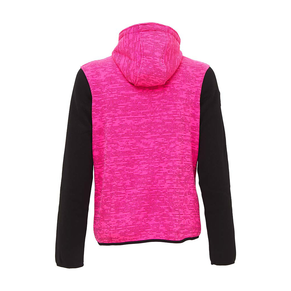 Felpa Full Zip con Cappuccio Enjoy Rainbow Lady Black Fucsia U-POWER - Taglia S